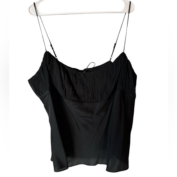 Silk Gathered Camisole in Black by JCrew - Picture 3 of 12